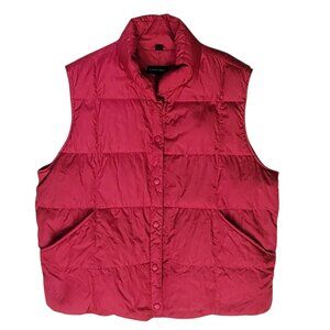 Lands' End Goosedown Feathers Insulated Puffer Vest Cranberry Plus Size 18-20